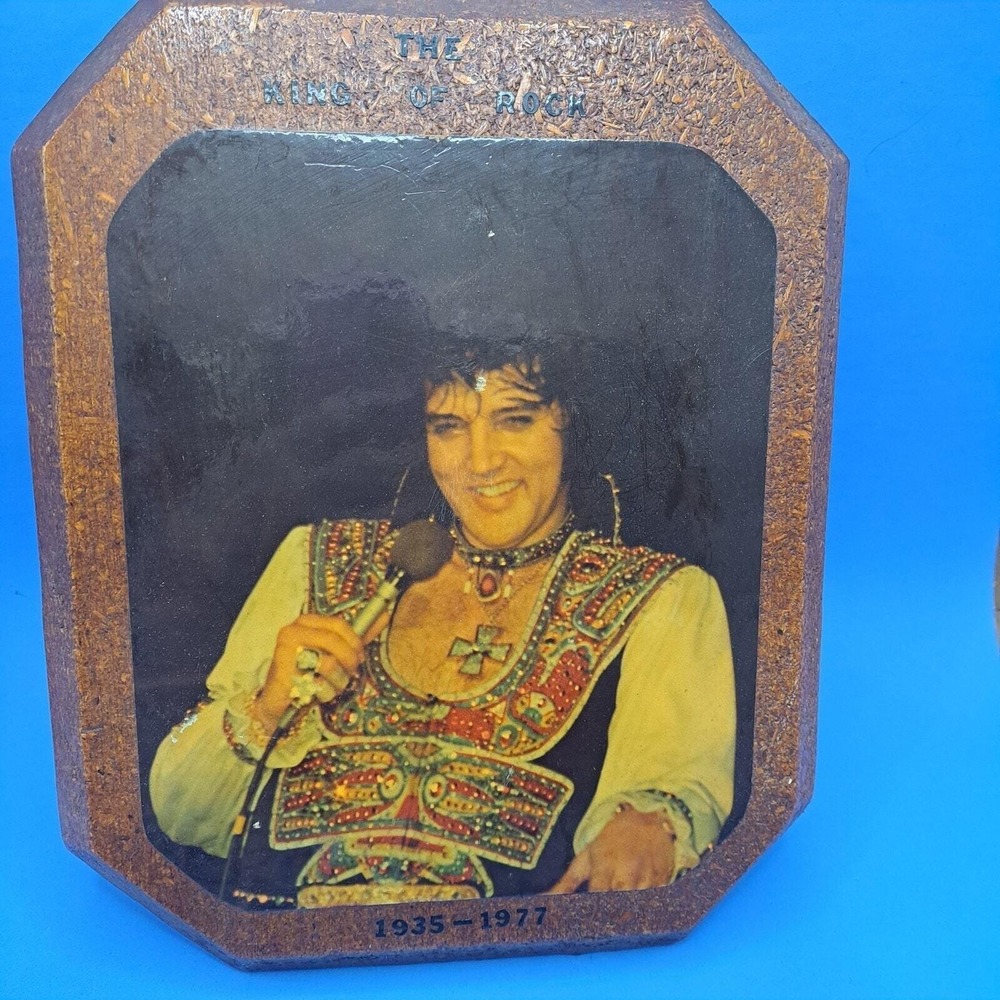 Elvis Presley Wall Plaque The‎ King of Rock 1935–1977 Vintage Music Decor 13x11